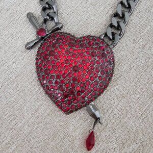 Betsey Johnson Halloween collection vampire heart necklace